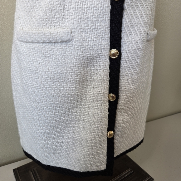 NWT BeBop Ivory Tweed V-Neck Dress - Picture 4 of 16